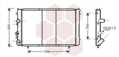 VAN WEZEL Radiaator,mootorijahutus 43002274